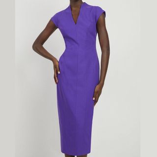 Karen Millen purple midi dress