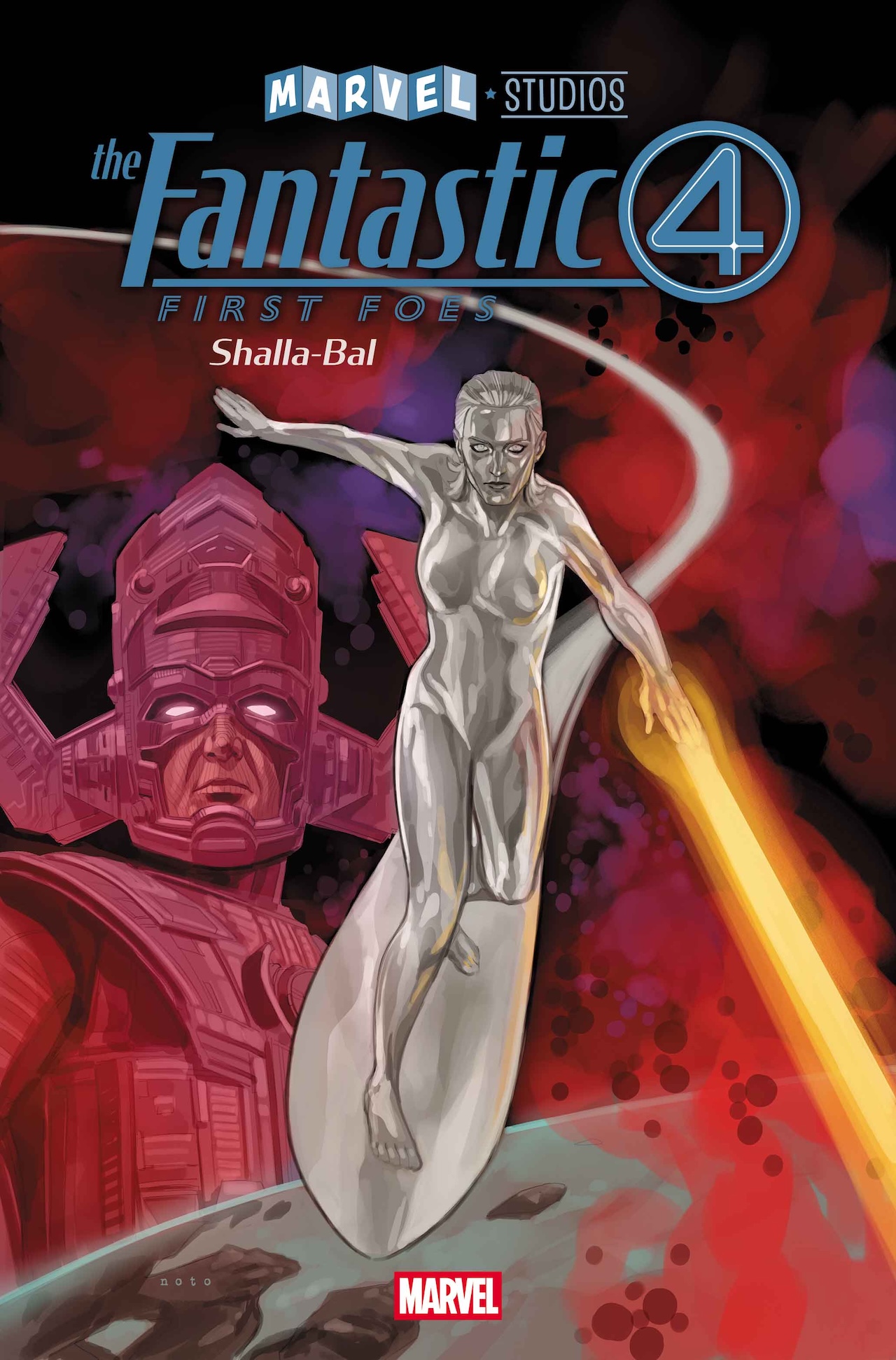 Silver Surfer and Galactus on the cover of Fantastic Four: First Foes &amp;mdash; Shalla-Bal #1