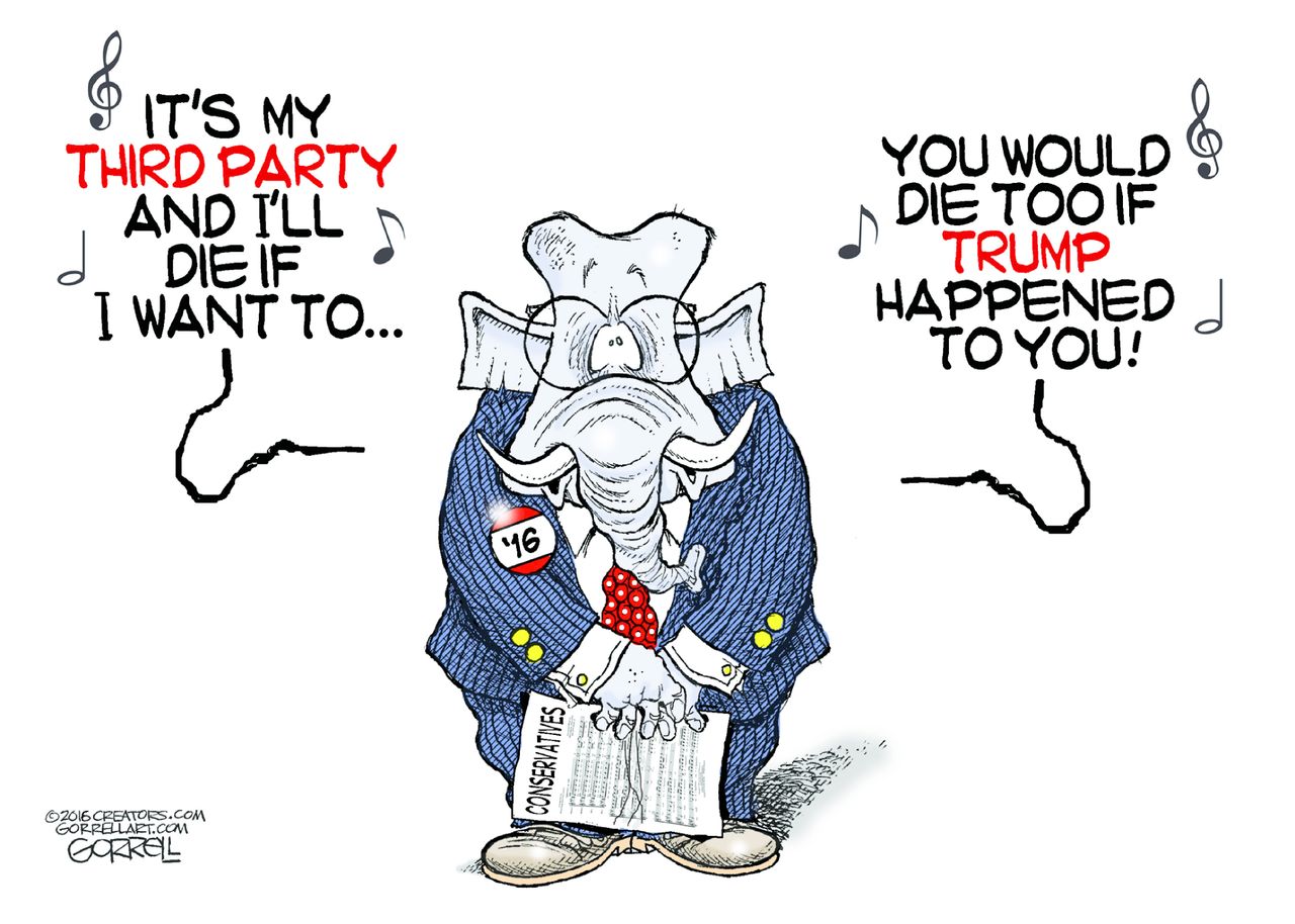 Political Cartoon U.S. Trump GOP