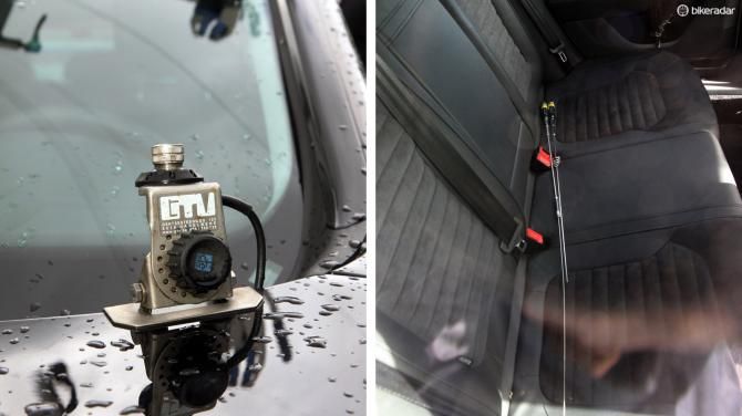 Radio antennas are usually stored inside the vehicles when they're not being driven in a race. They're easily removed and, therefore, easily stolen