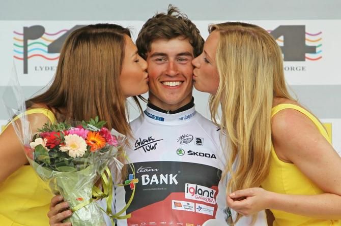 Sondre H Enger (Team Plussbank) takes out the young rider classification