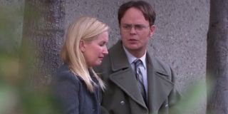 Dwight and Angela agreeing jazz is stupid on The Office.
