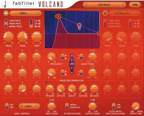 The 'volcano' theme is continued with a bright, lava-coloured GUI.