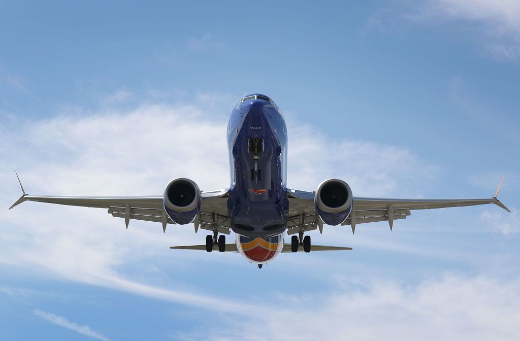 A Boeing 737 MAX jet.