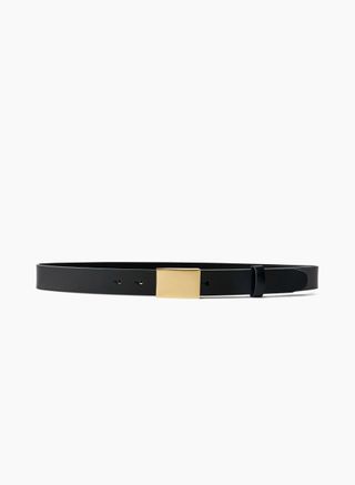 aritzia, pillar solid brass leather belt