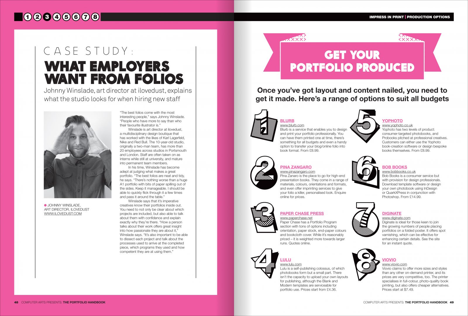 Spread from chapter three: what employers want