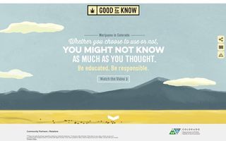Colorado's Good To Know campaign educates members of the public about the substance