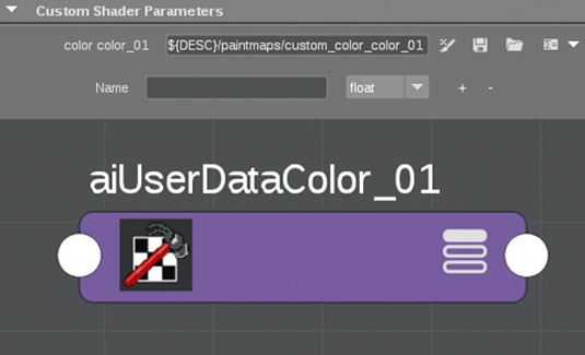 Create a rich and detailed still life in Maya - Custom shader parameter