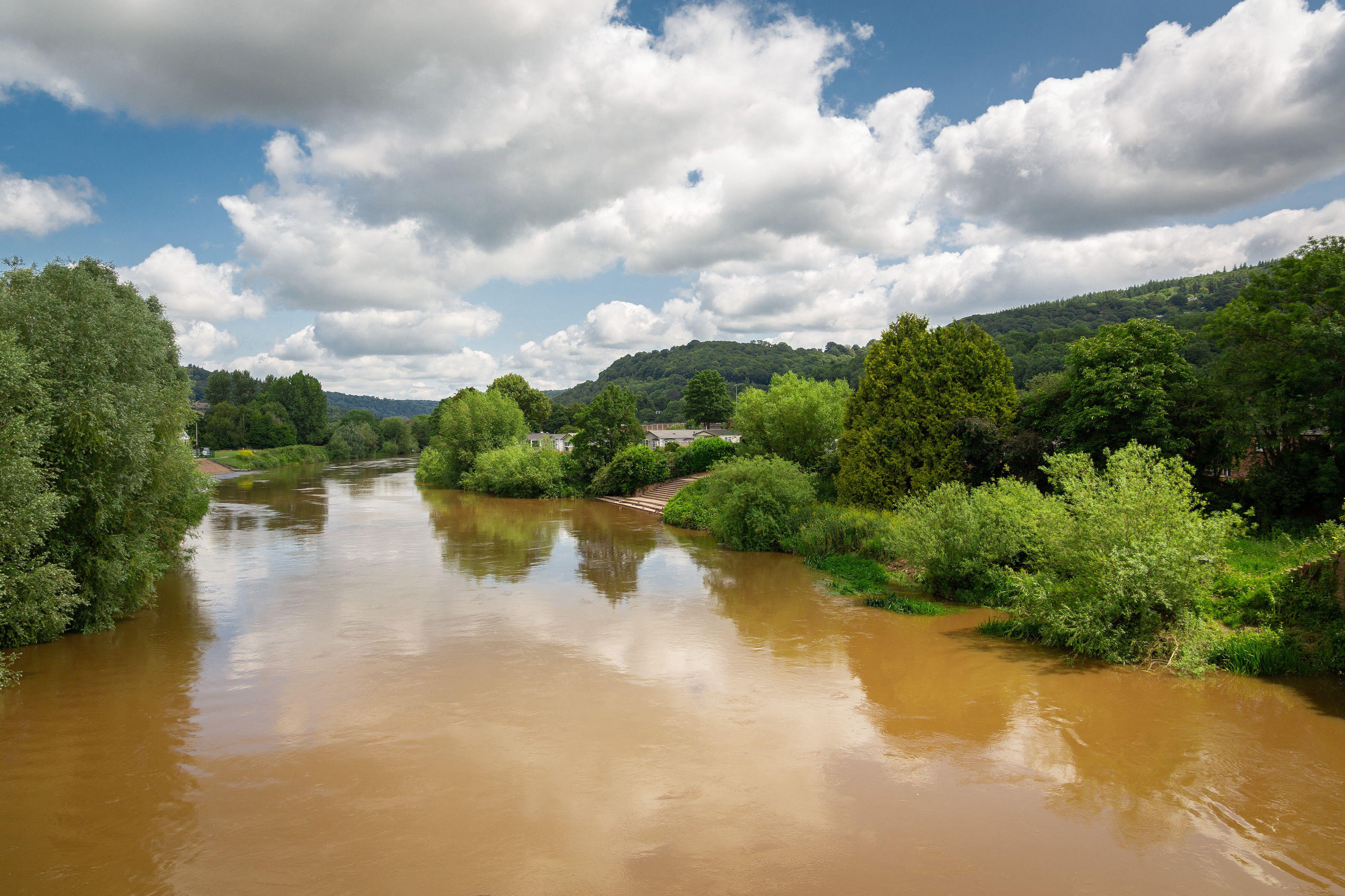 The River Wye, looking brown and horrible