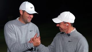 Scottie Scheffler and Rory McIlroy at The Showdown