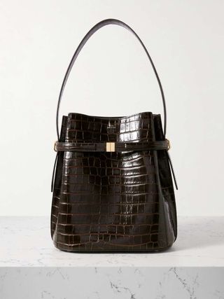 Belted Leather Tote