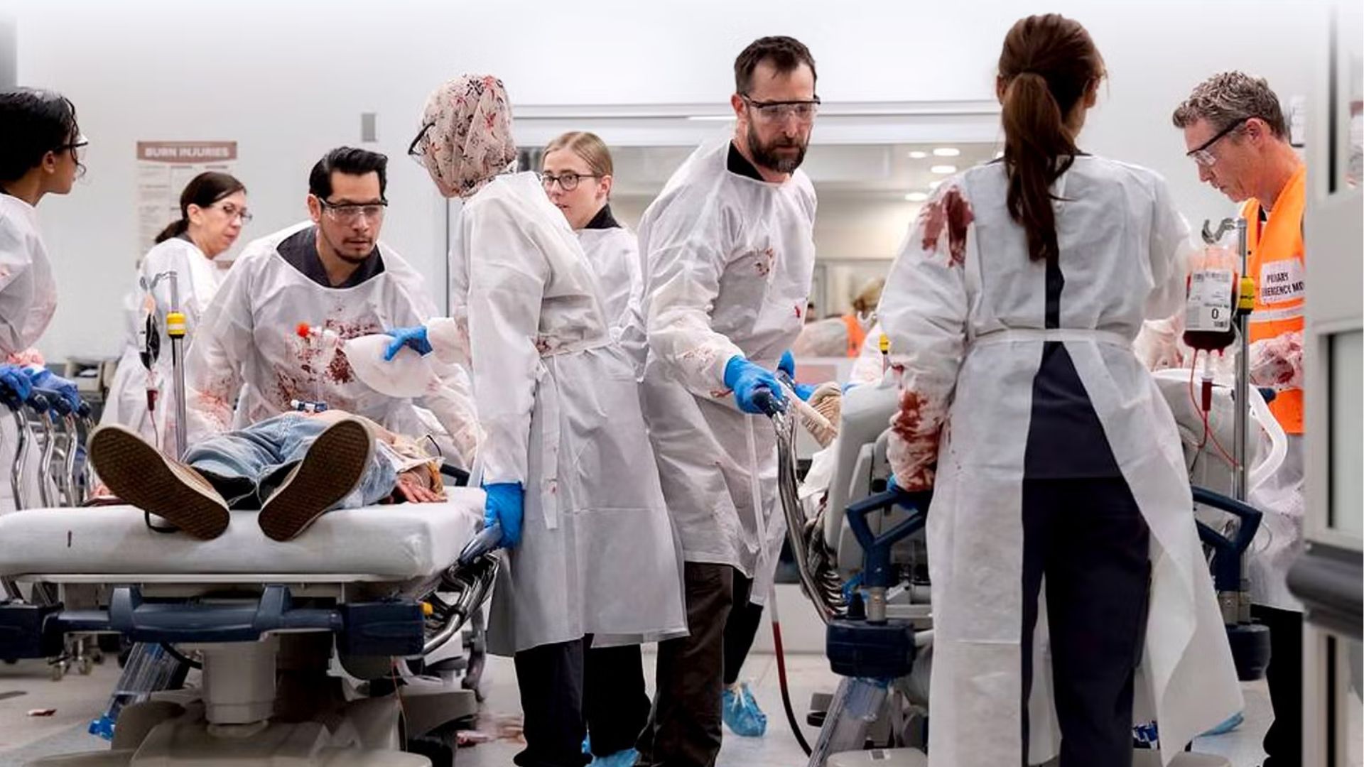 The Pitt cast operates on two patients 