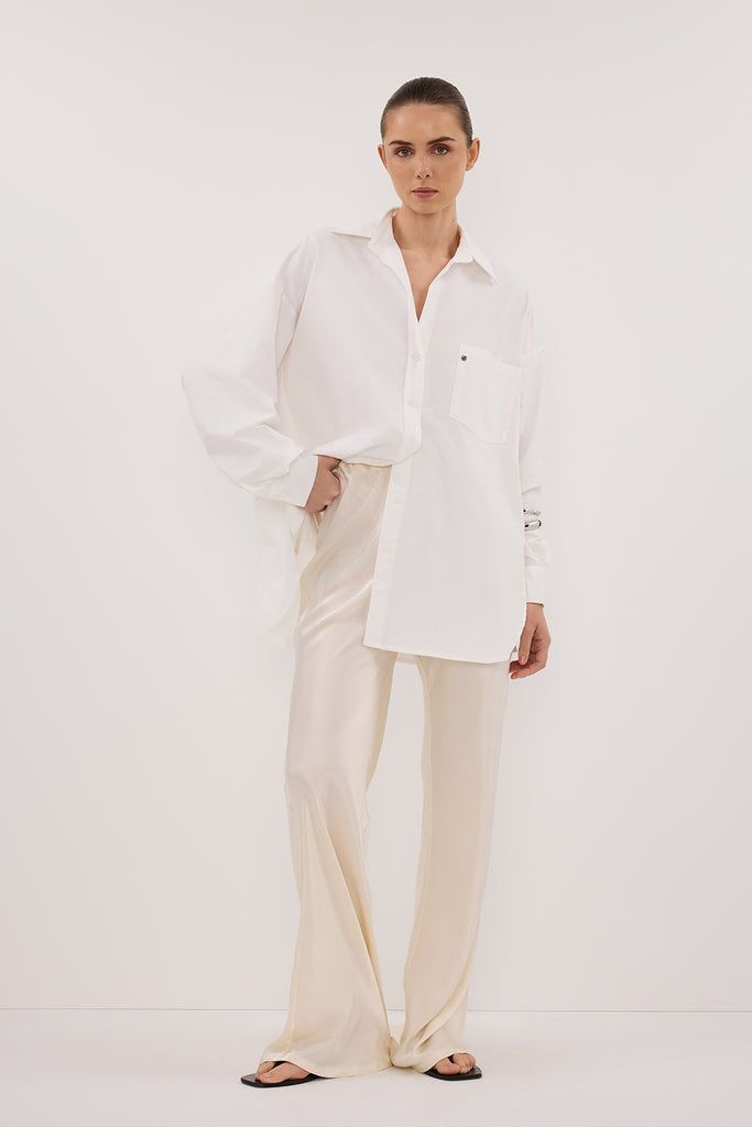 Nikki Cream Satin Bias Pant