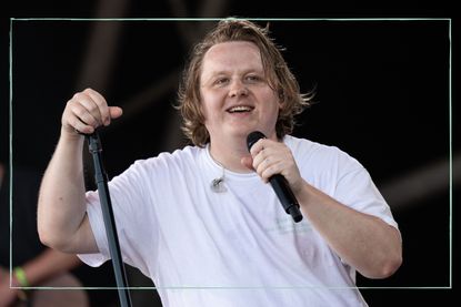 Lewis Capaldi performing at Glastonbury