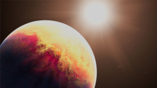 Illustration shows the exoplanet HD 80606 b as it is roasted by its host star