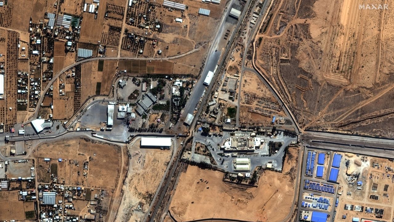 Satellite imagery of Rafah border crossing, 15 October 2023