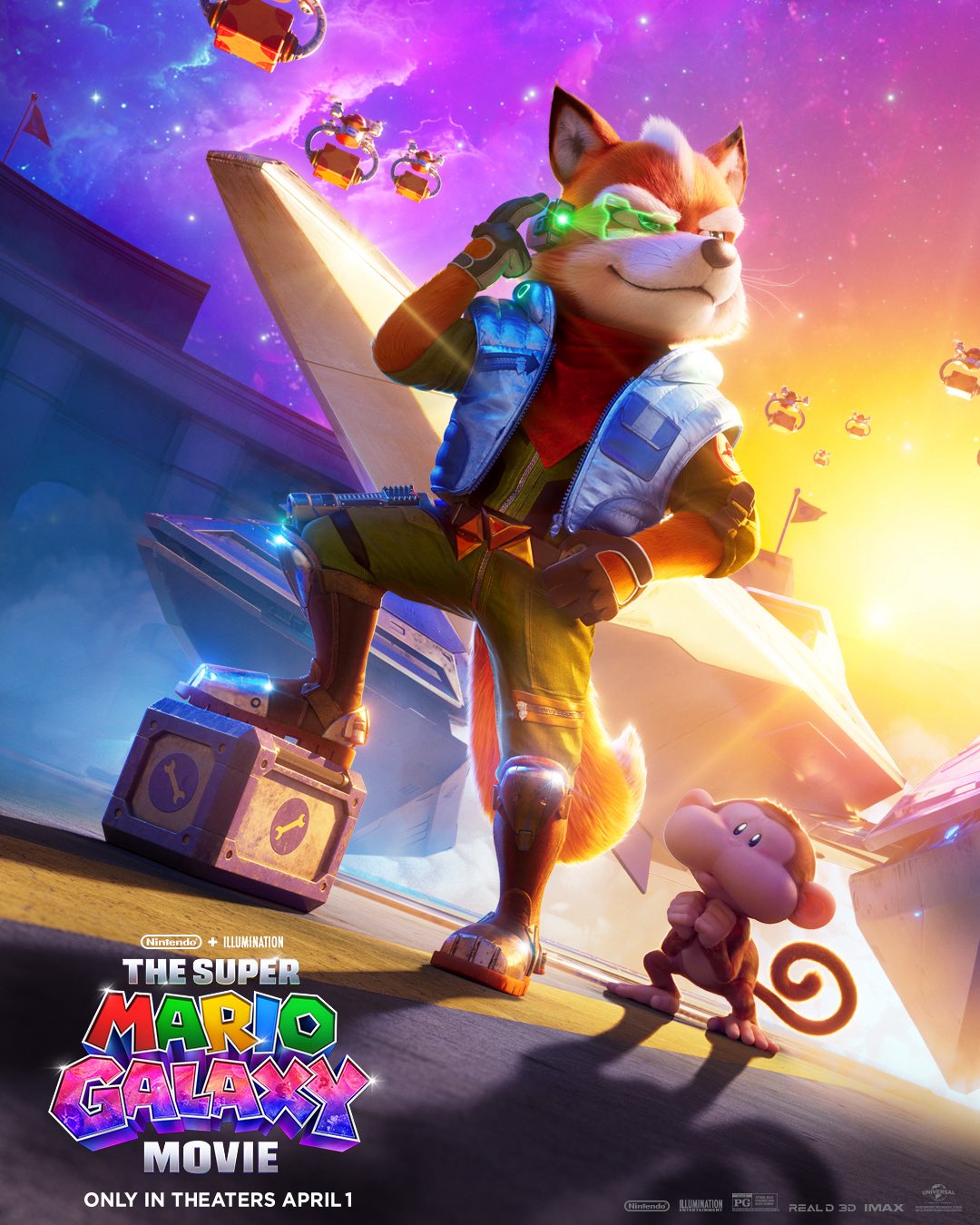 Super Mario Galaxy poster featuring Fox McCloud