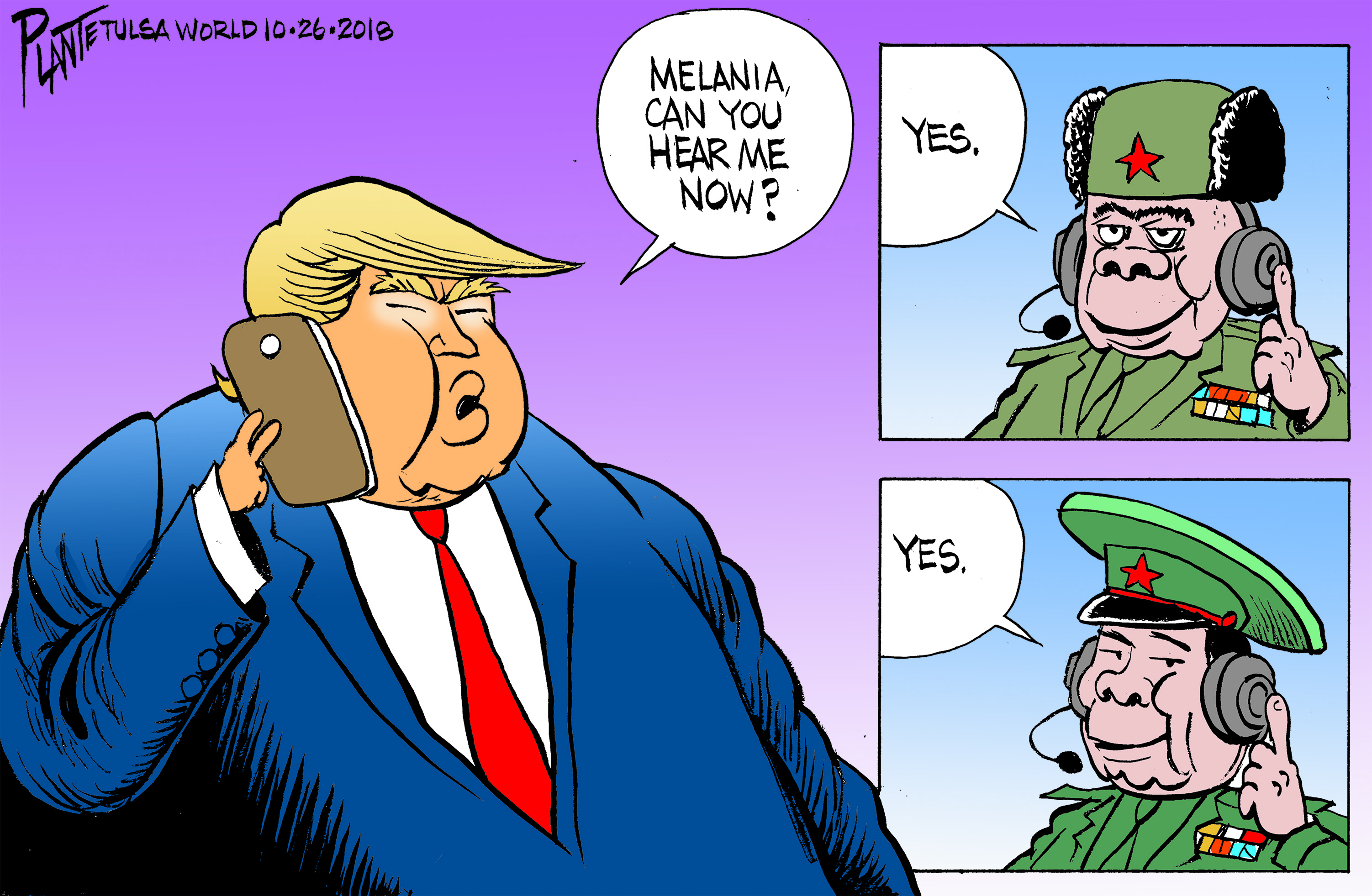 World Trump phone national security spying Russian China