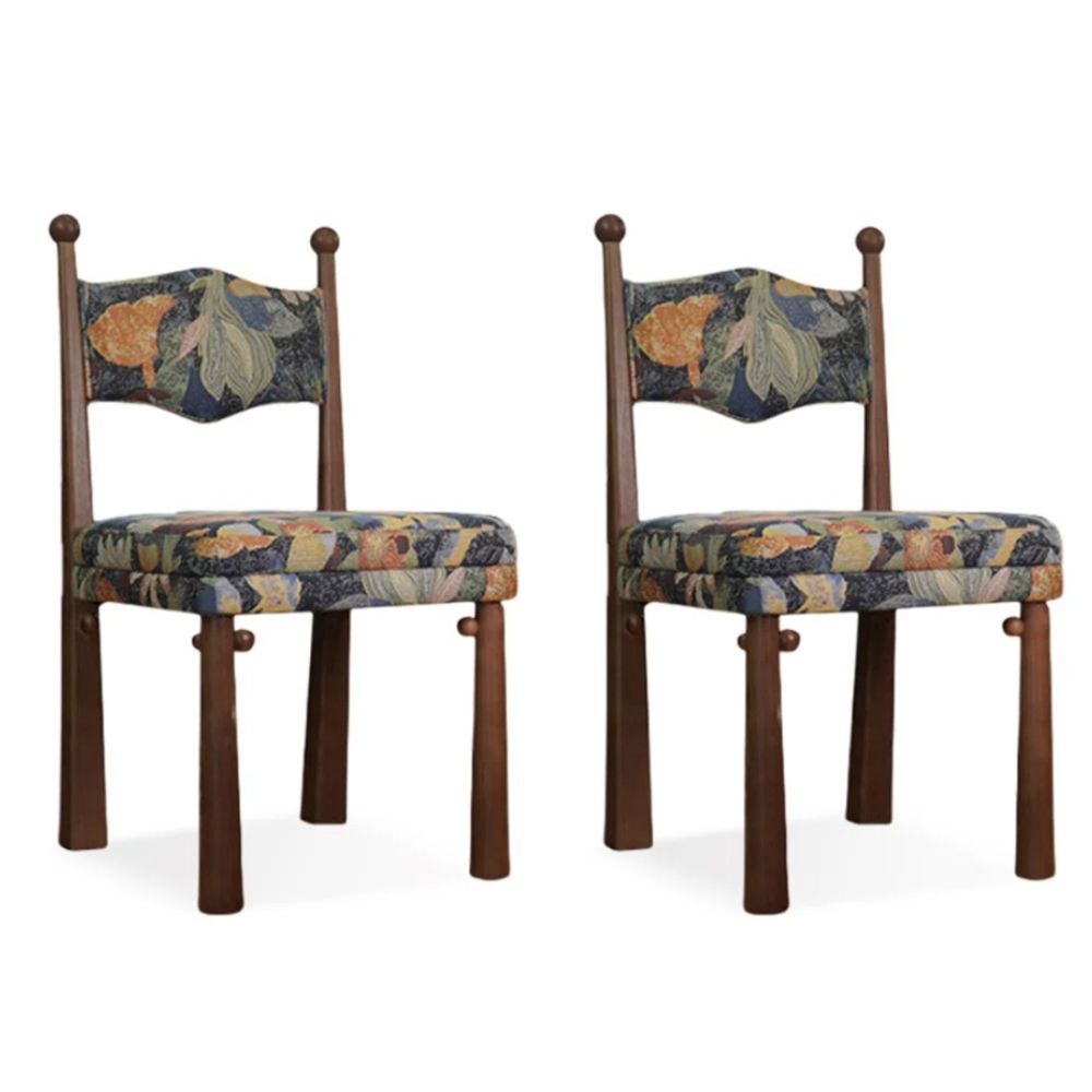 Upholstered mid-century chairs