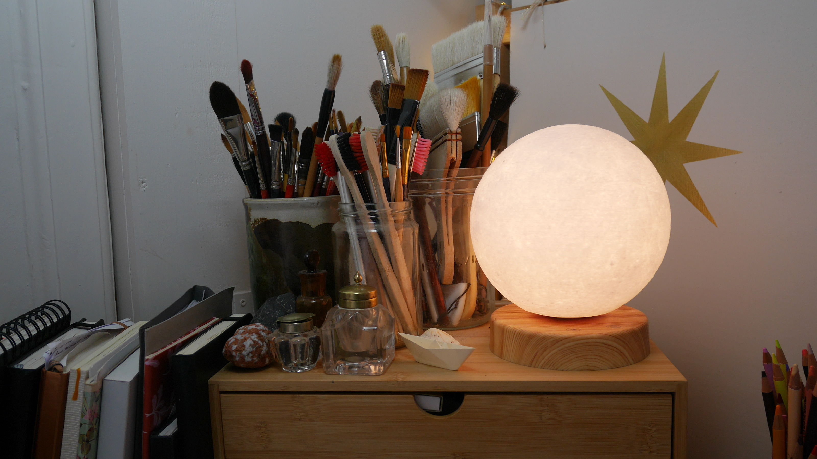 Artist in residence; art materials