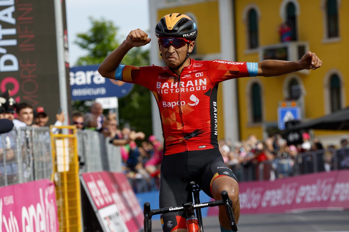 Giro d&acirc;Italia 2022 - 105th Edition - 17th stage - Ponte di Legno - Lavarone 168 km - 25/05/2022 - Santiago Buitrago (COL - Bahrain Victorious) - photo Ilario Biondi/SprintCyclingAgency&Acirc;&copy;2022
