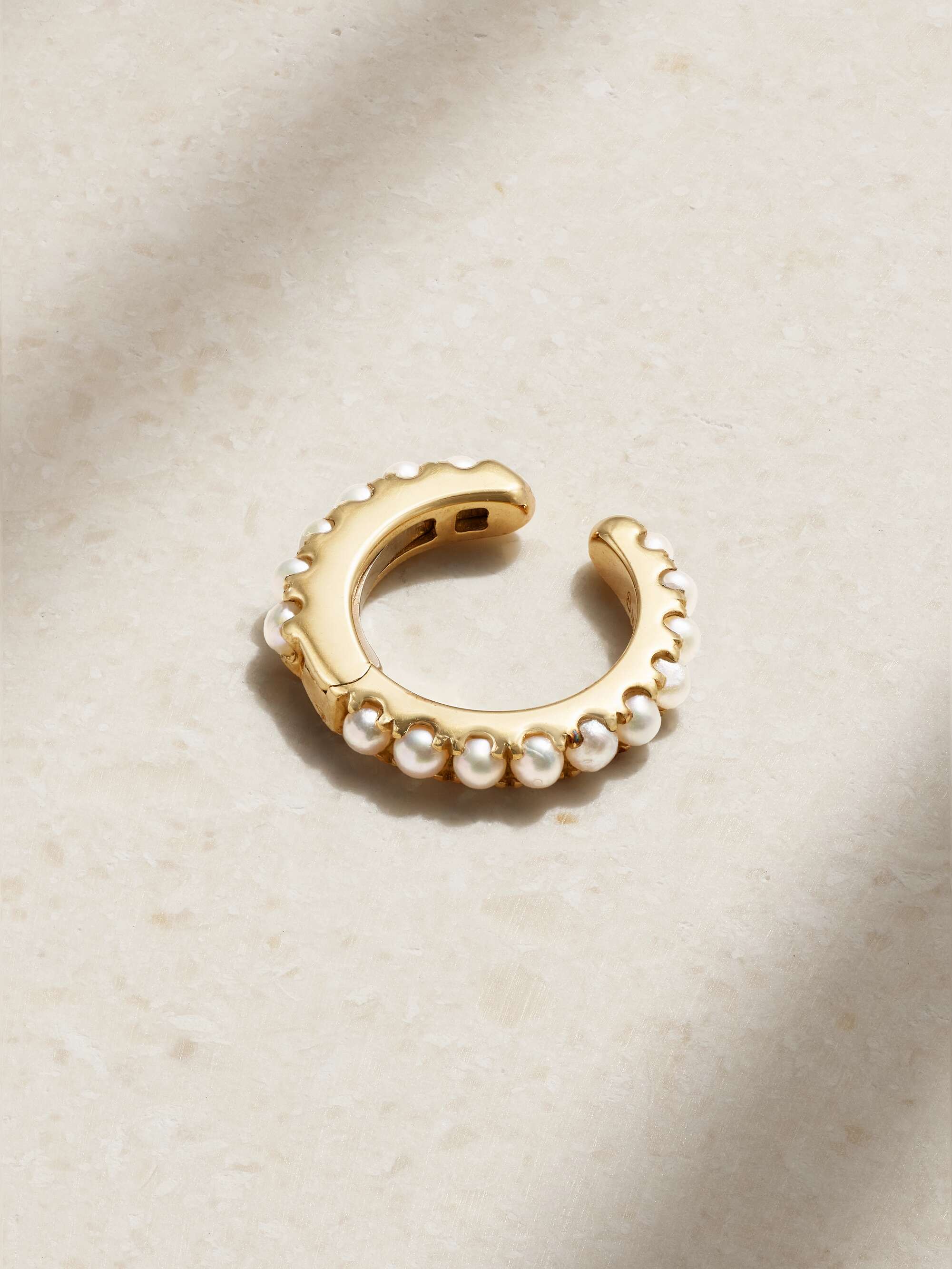 Eternity 14-Karat Gold Pearl Ear Cuff