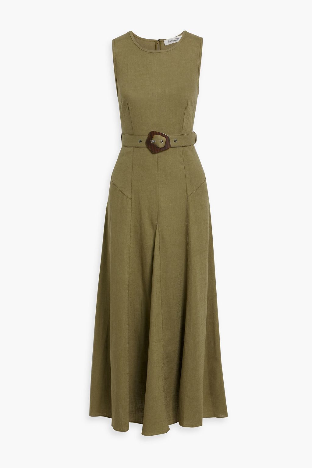 Elliot Belted Woven Midi Dress