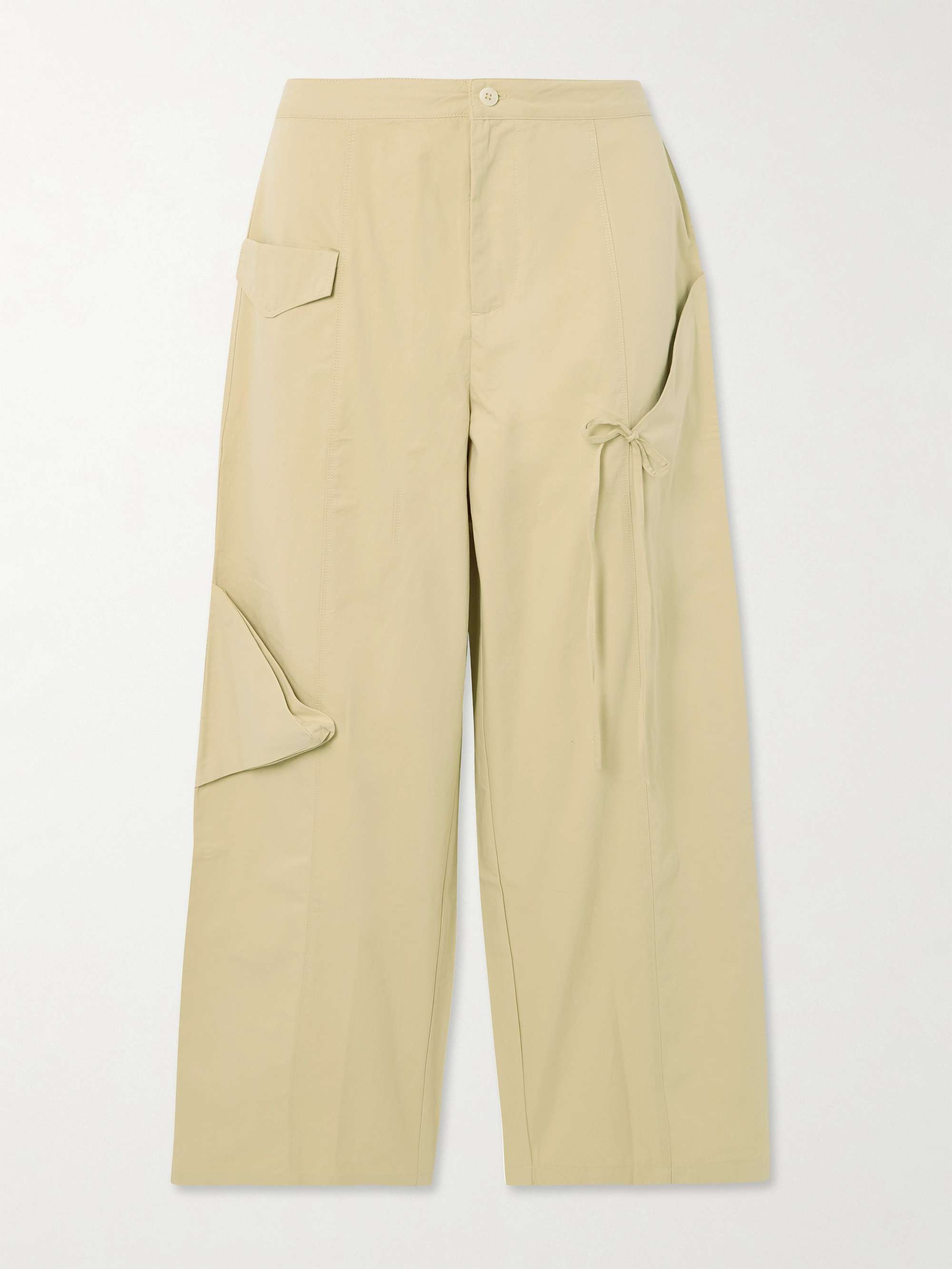 Pocket Embellished Organic Cotton-Twill Pants