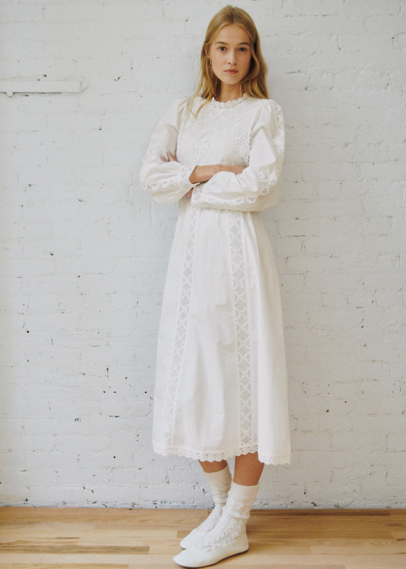 Beryla Dress - S&amp;eacute;zane X Sea Ny - Ecru - Organic Cotton - S&amp;eacute;zane