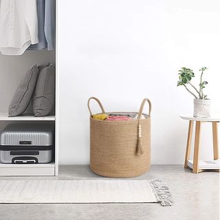 Mkono Woven Storage Basket Decorative Natural Rope Basket 