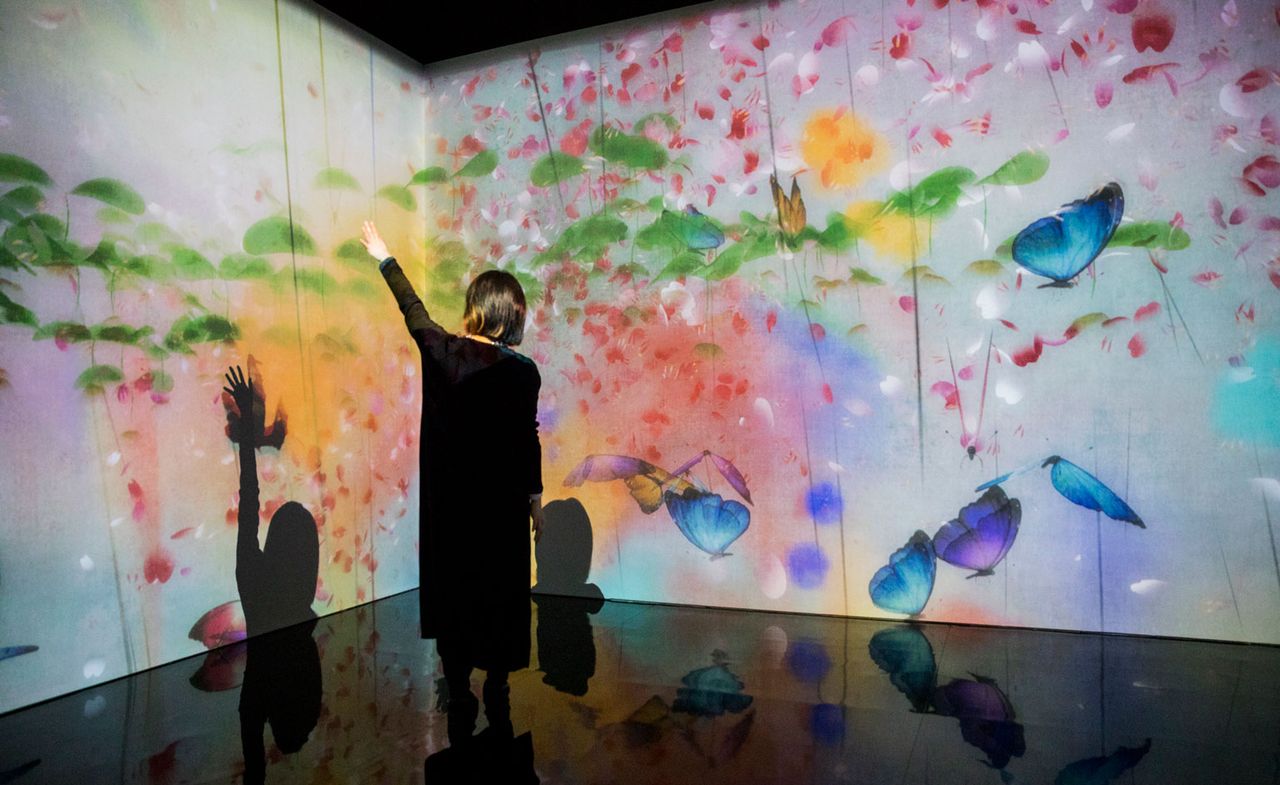 TeamLab&#039;s interactive installation at ‘AI: More Than Human’, Barbican