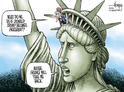 Political Cartoon U.S. Trump 2016