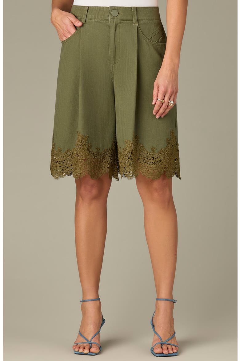 Skyrise Lace Trim Bermuda Shorts