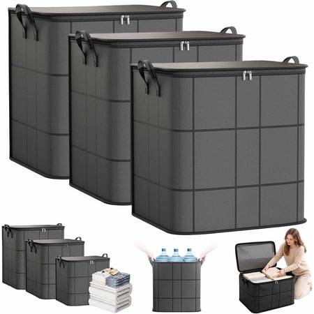 210l Xxl Portable Moving Storage Bags, Foldable Storage Bag With Reinforced Handles for Clothes, Bedding and Blankets