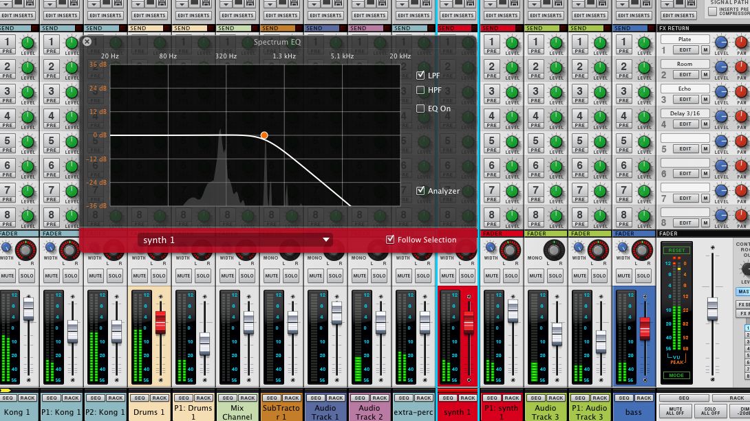 The new analyser/EQ and tweaked mixer are brilliantly implemented.