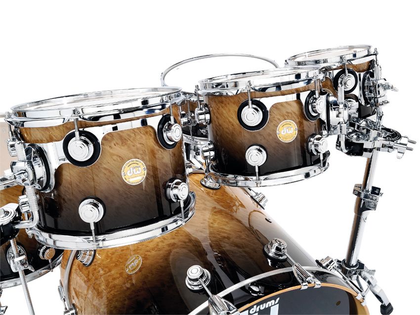 Between them the five toms in the review kit produce virtually every tonal colour possible