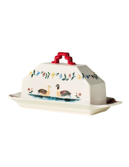 Alana Stoneware Duck Butter Dish