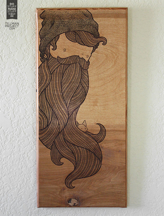 wooden illustrations