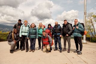 The Race Across The World season 3 pairs pose together at the start of their journey.