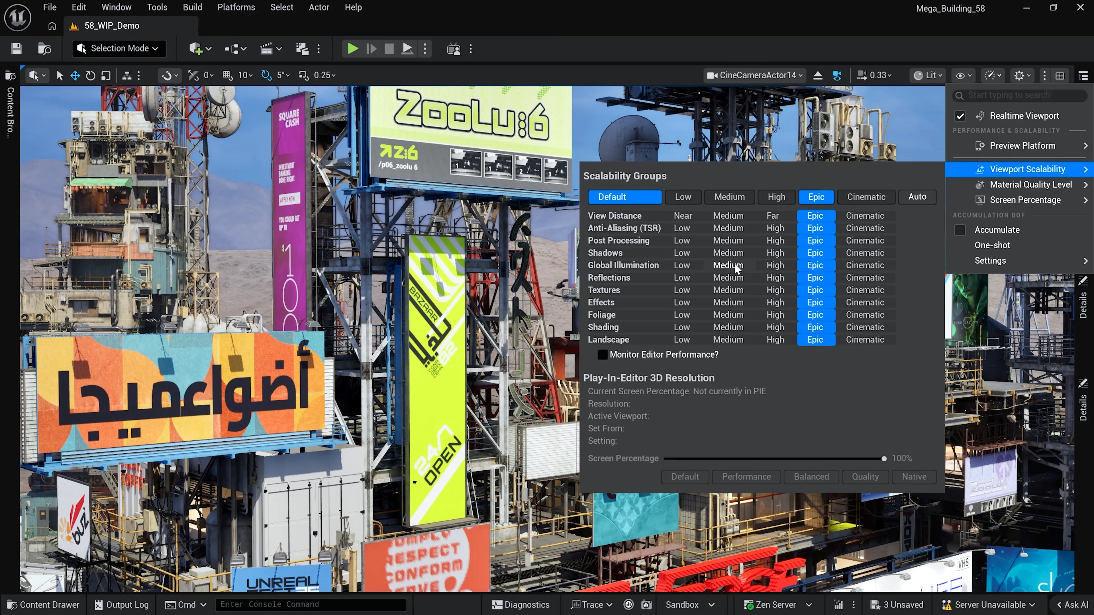 A screenshot of Epic's YouTube video showcasing some of the features of Unreal Engine 5.8