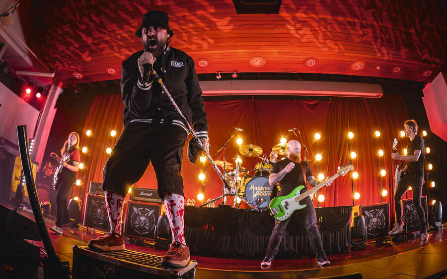 Massive Wagons onstage at the Great Hall, Lancaster