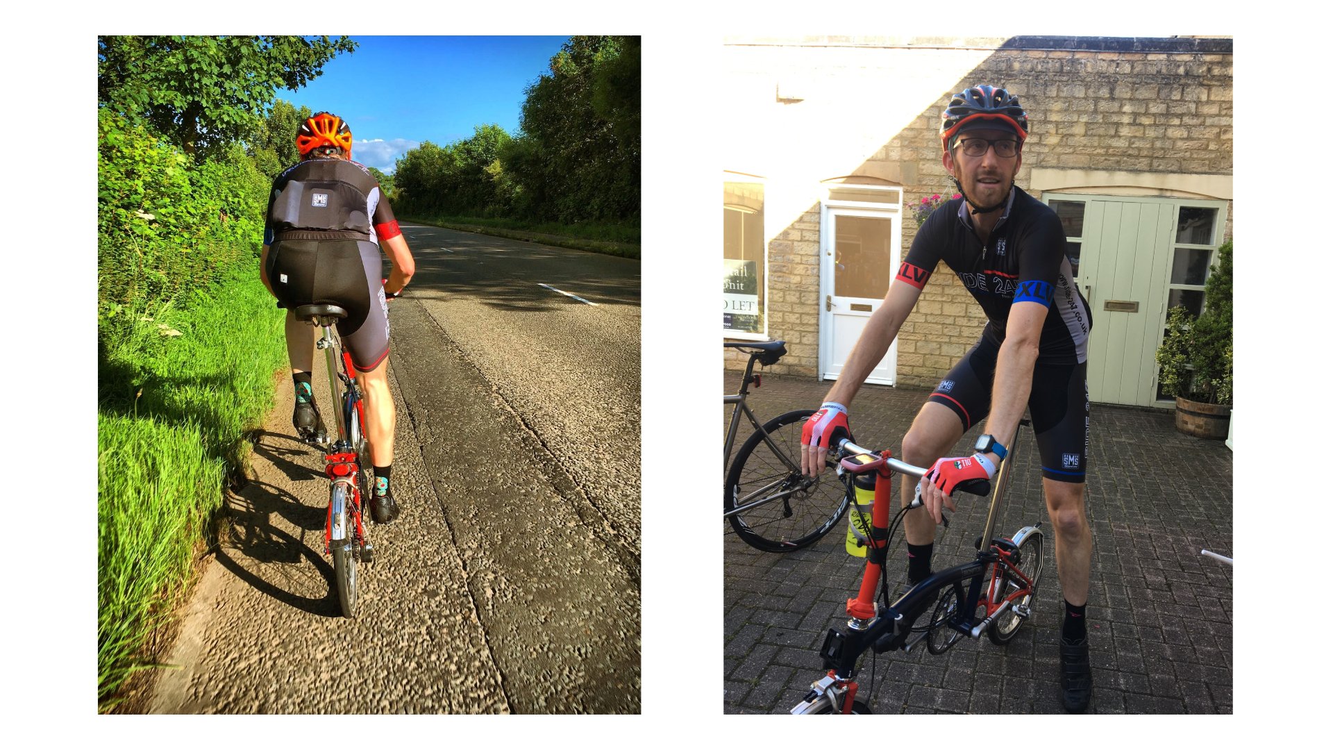 Man cycles on a Brompton