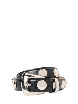 3cm Benny Leather 
Studs Belt - Khaite - Women | Luisaviaroma