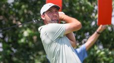 Scottie Scheffler takes a shot at the Charles Schwab Challenge