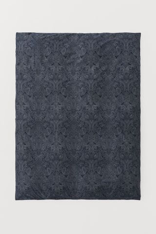H&M home paisley navy bed sheets