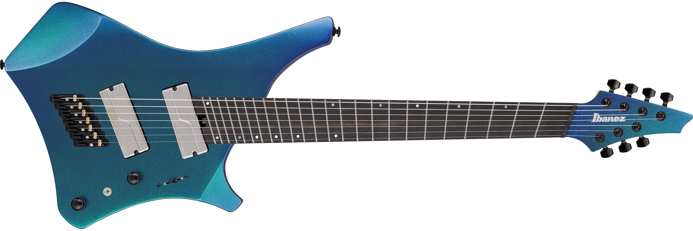 Ibanez Alpha Series: available in 7 or 8-string versions, these multi-scale electrics are built for modern high-performance playing and feature Fishman Fluence Modern humbuckers as standard.
