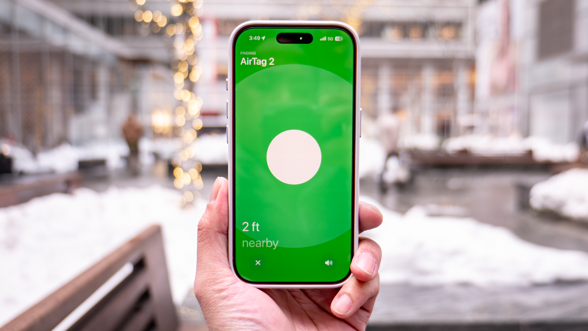 Using an iPhone to track down Apple AirTag 2.