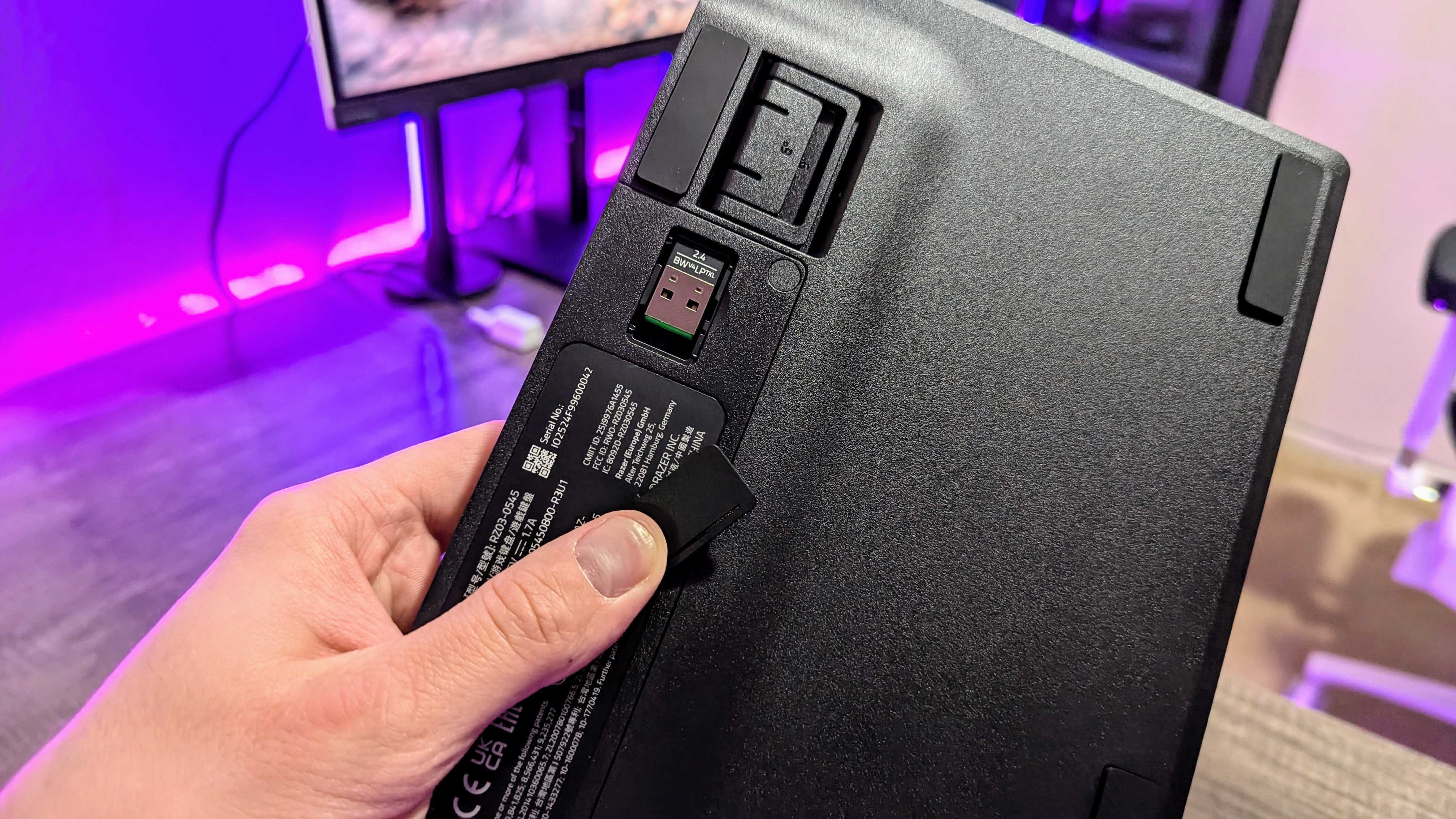 Image of the Razer BlackWidow V4 Low-Profile HyperSpeed wireless gaming keyboard.