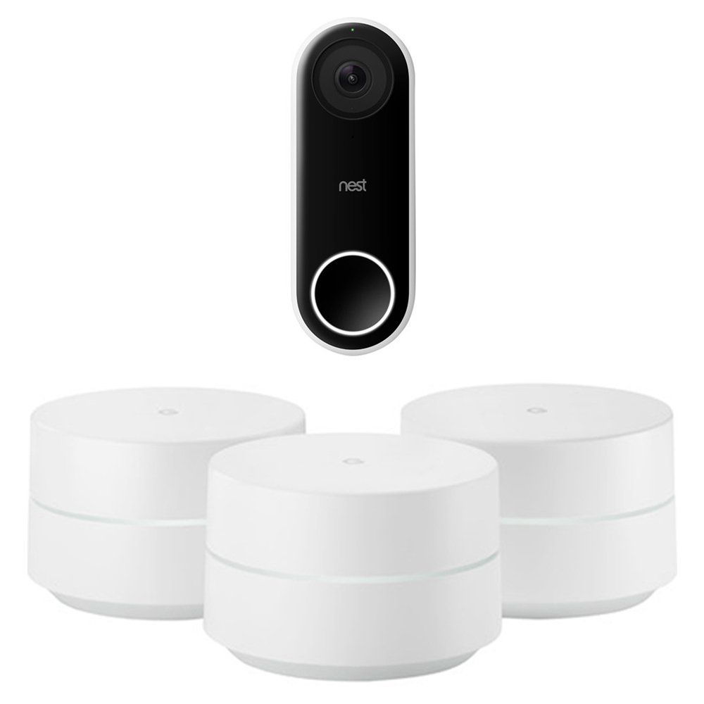 Bundle the Google Wi-Fi 3-pack and the Nest Hello smart video doorbell ...