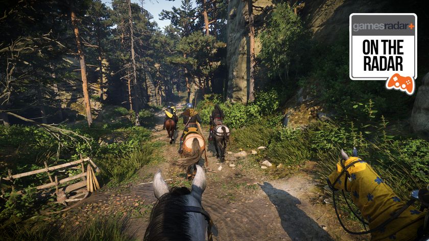 Riding on a horse with a group of companions in Kingdom Come: Deliverance 2